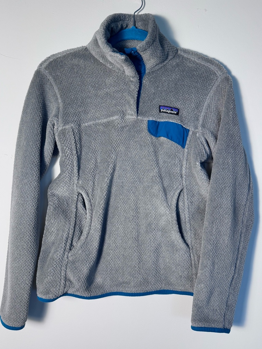 Patagonia Re-Tool Snap-T fleece pullover Women’s SIZE SMALL S Grey/Blue